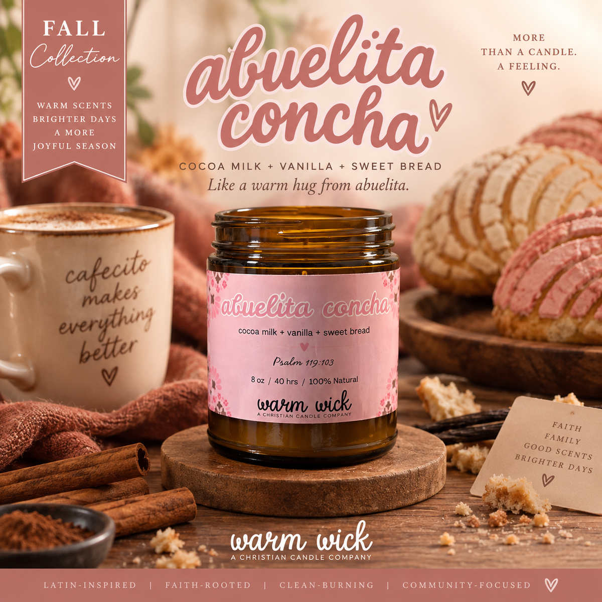 Abuelita Concha 8 oz Soy Candle
