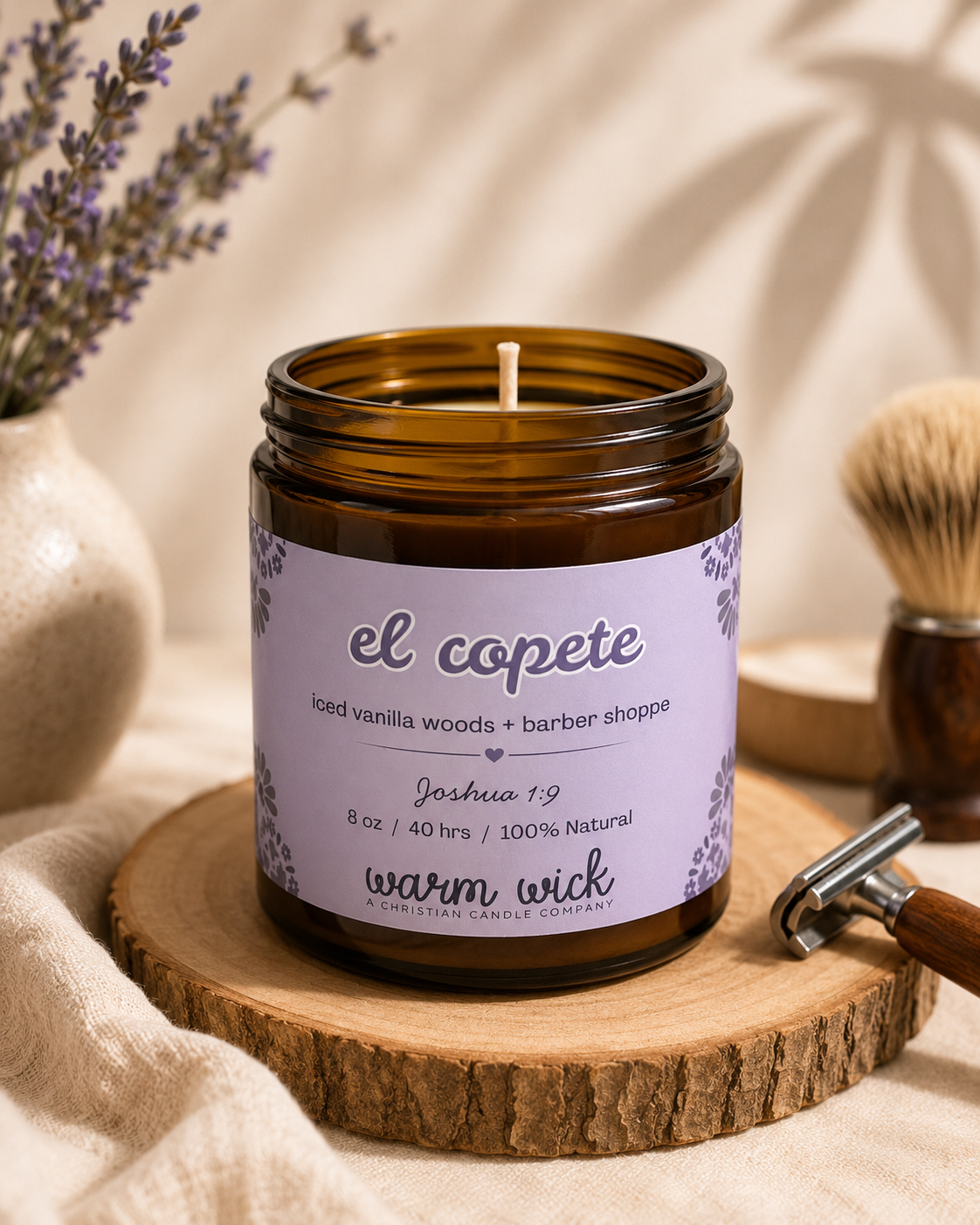 El Copete La Barba 8 oz Soy Candle