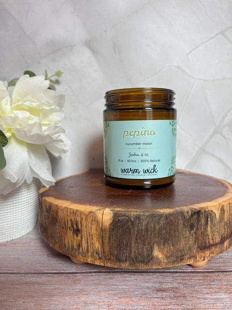 Pepino Cucumber Melon 8 oz Soy Candle