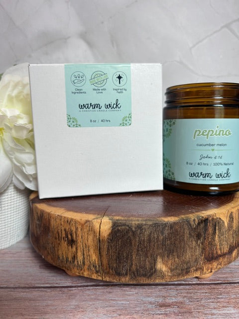 Pepino Cucumber Melon 8 oz Soy Candle
