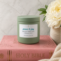 Peace & Joy Linen Citrus 8 oz Soy Devotional Candle